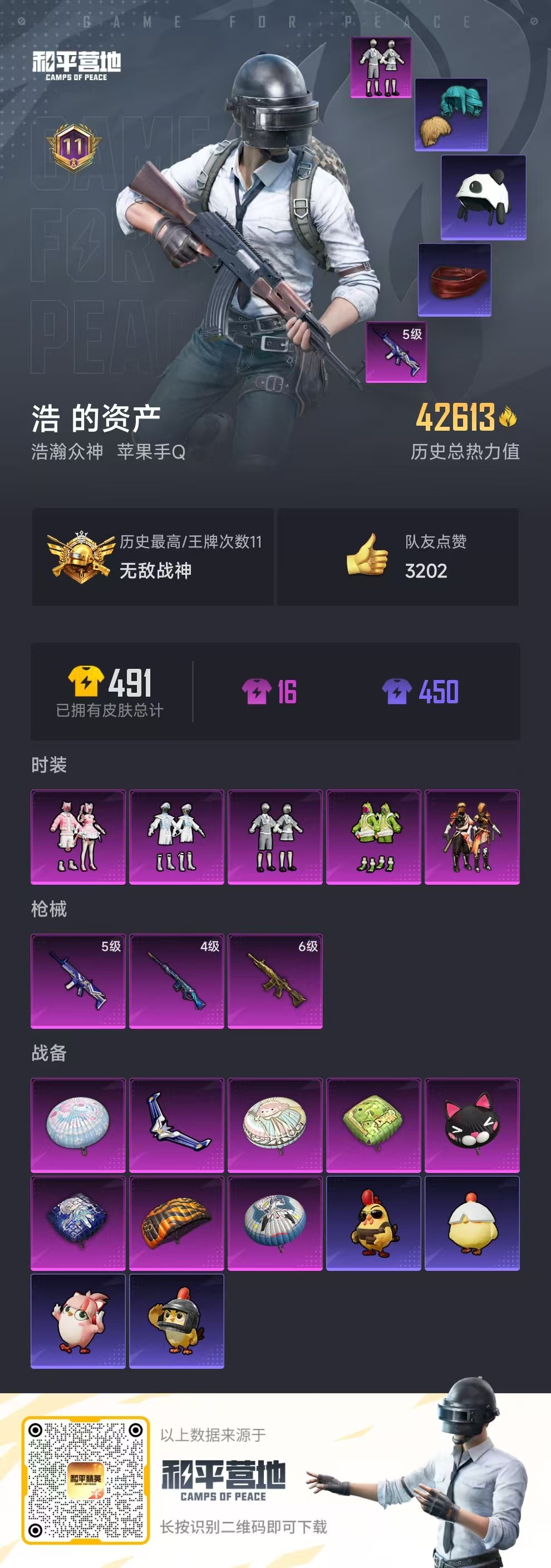 HPSJ3440537和平精英账号详情图4