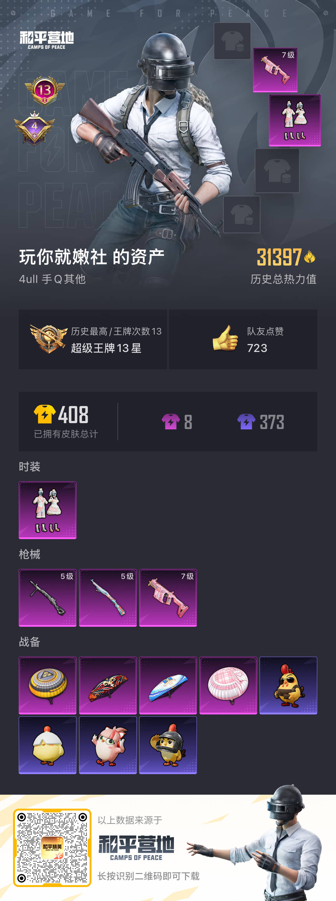 HPSJ3439565和平精英账号详情图3