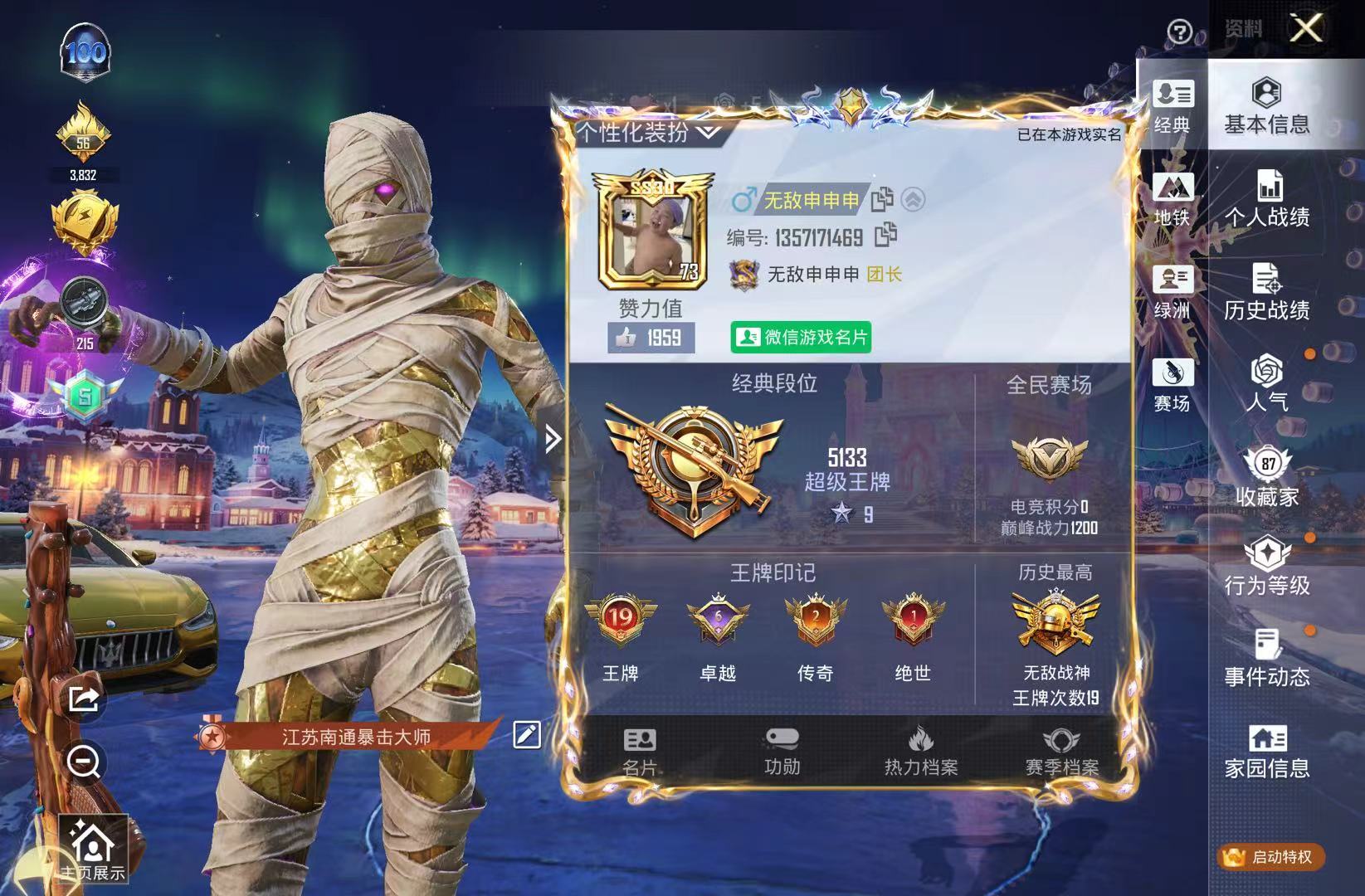 HPSJ3439837和平精英账号详情图4