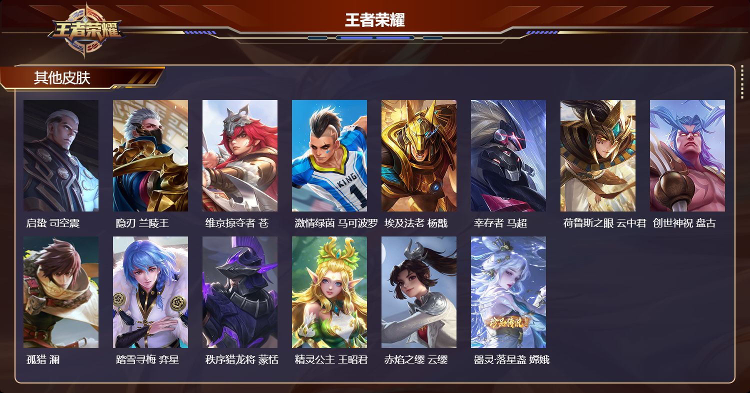 WZMK3453284王者荣耀账号详情图4