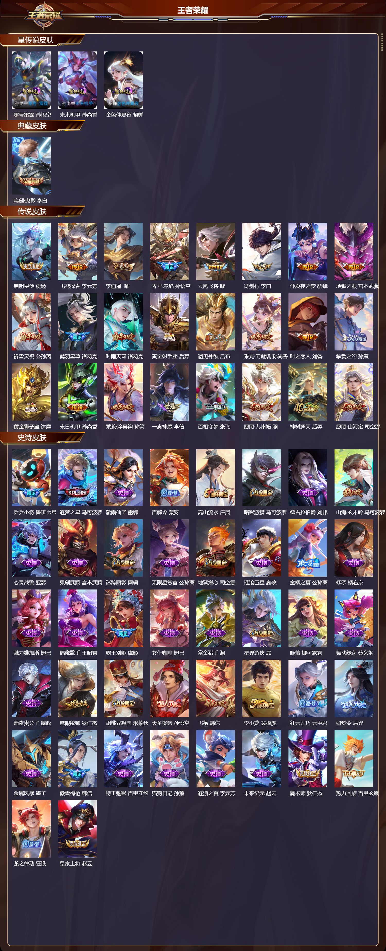 WZQM3476874王者荣耀账号详情图3