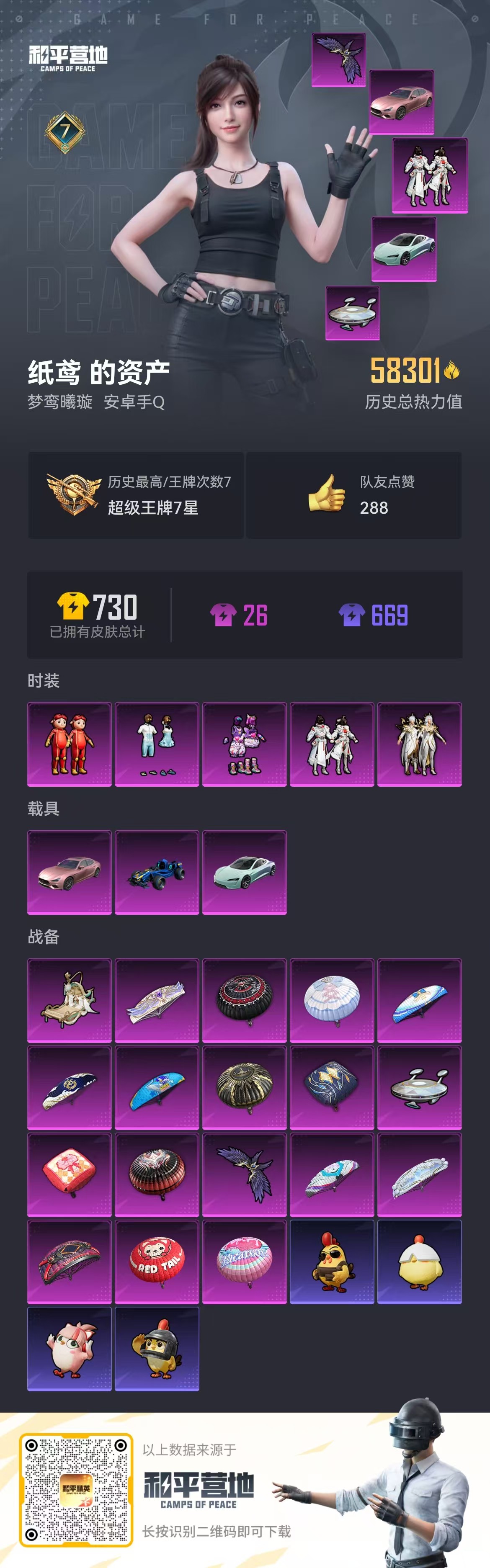 HPSJ3444838和平精英账号详情图3