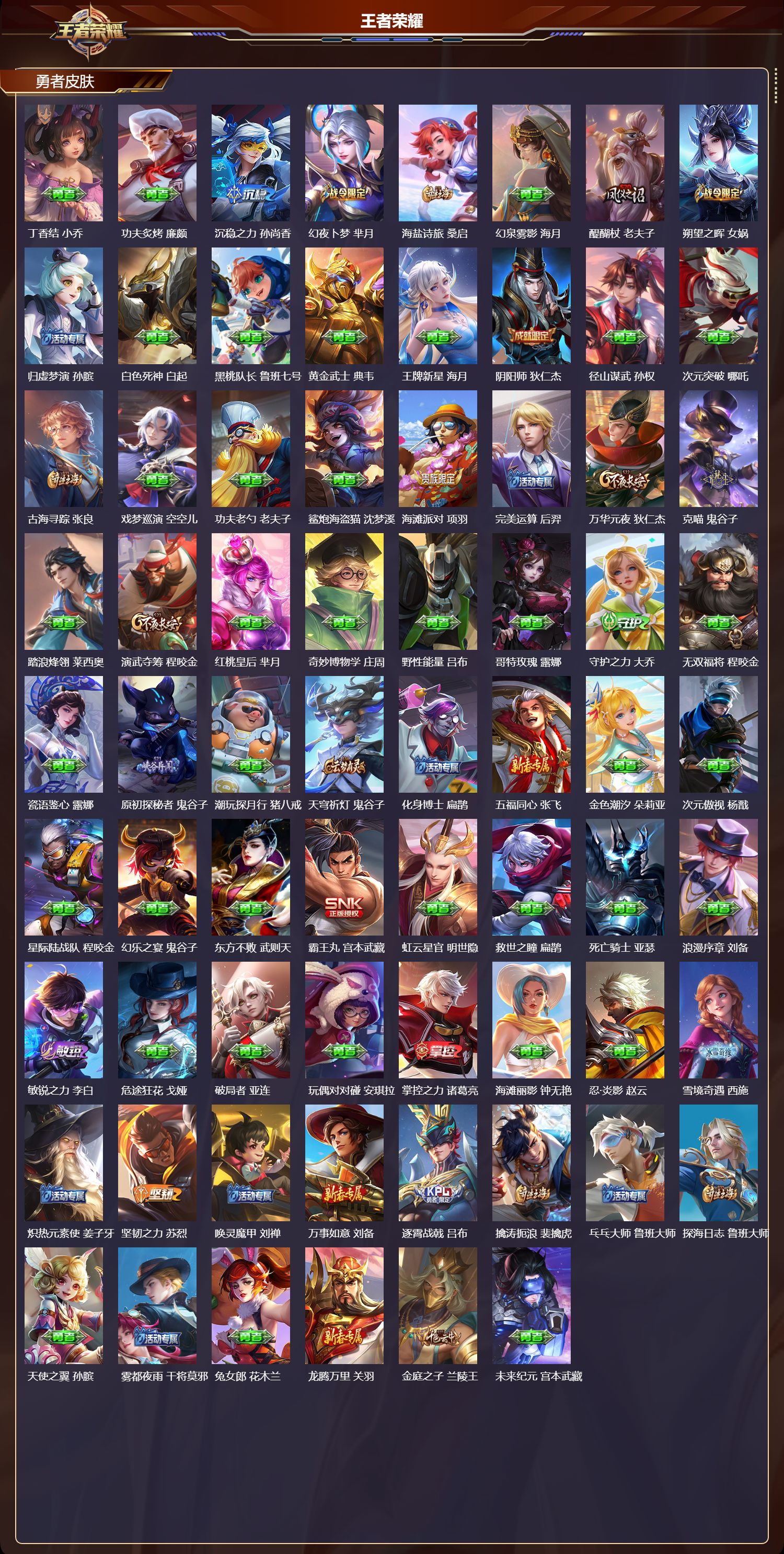 WZMK3453278王者荣耀账号详情图4