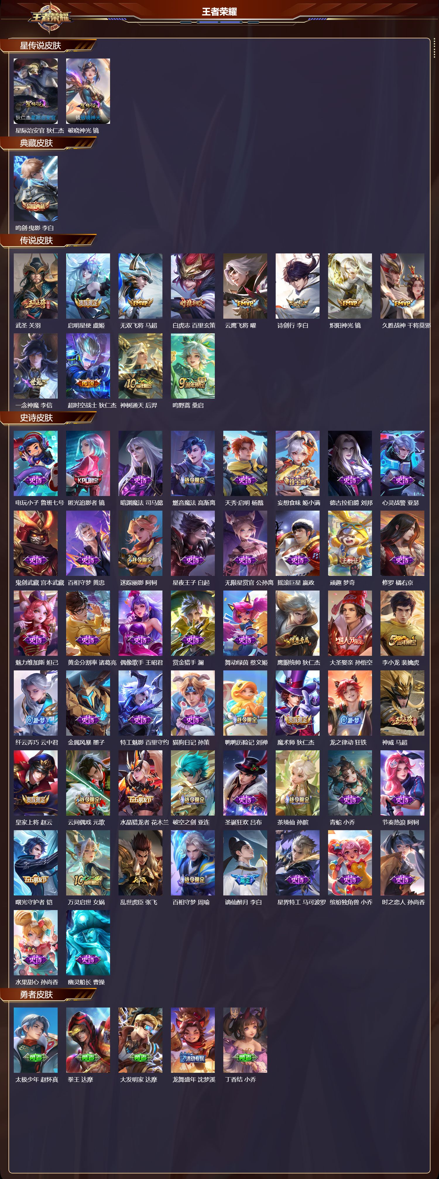 WZMK3453280王者荣耀账号详情图2