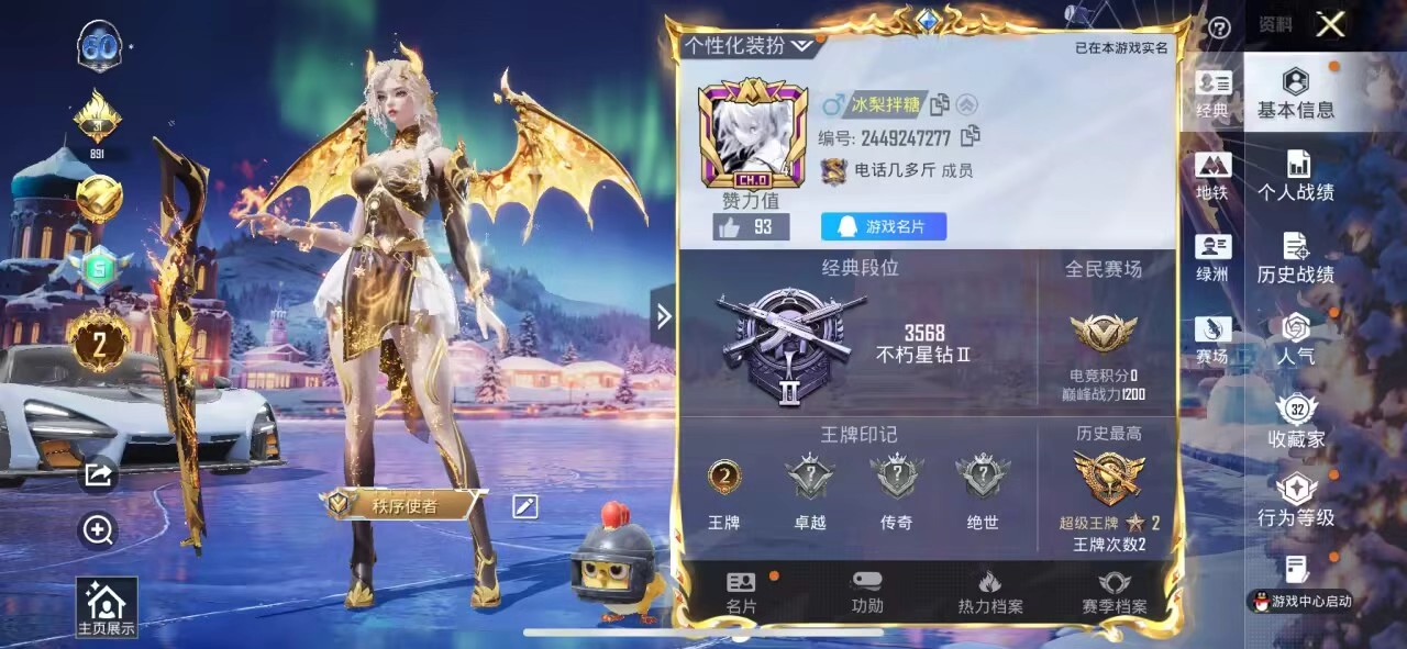 HPSJ3439791和平精英账号详情图2