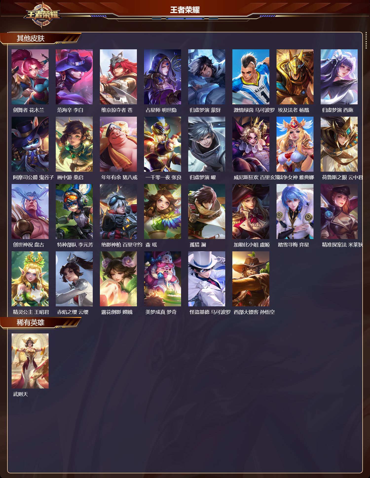 WZMK3453288王者荣耀账号详情图7