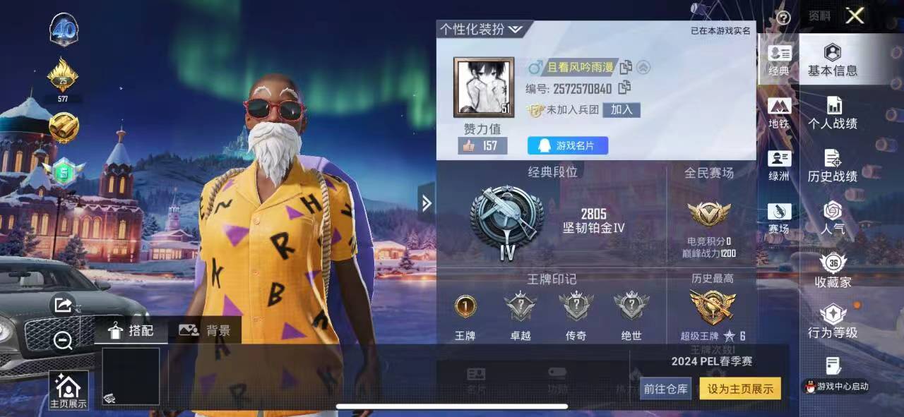 HPSJ3444827和平精英账号详情图2