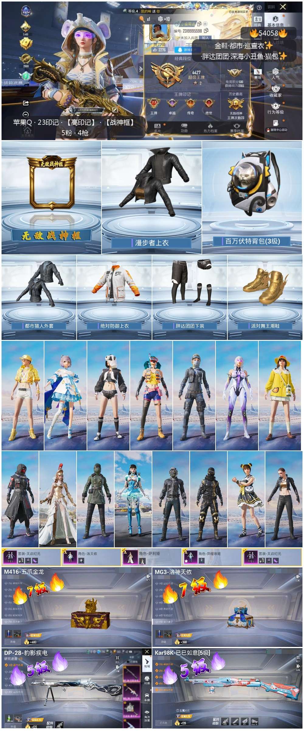 HPSJ3444854和平精英账号详情图3