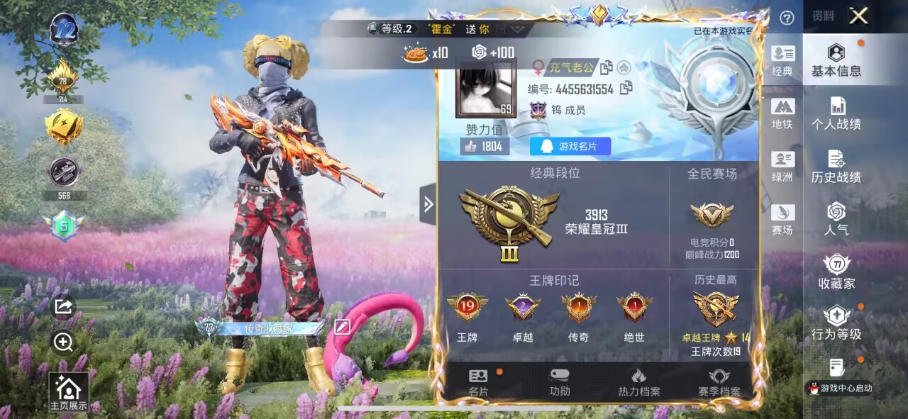 HPSJ3440320和平精英账号详情图4