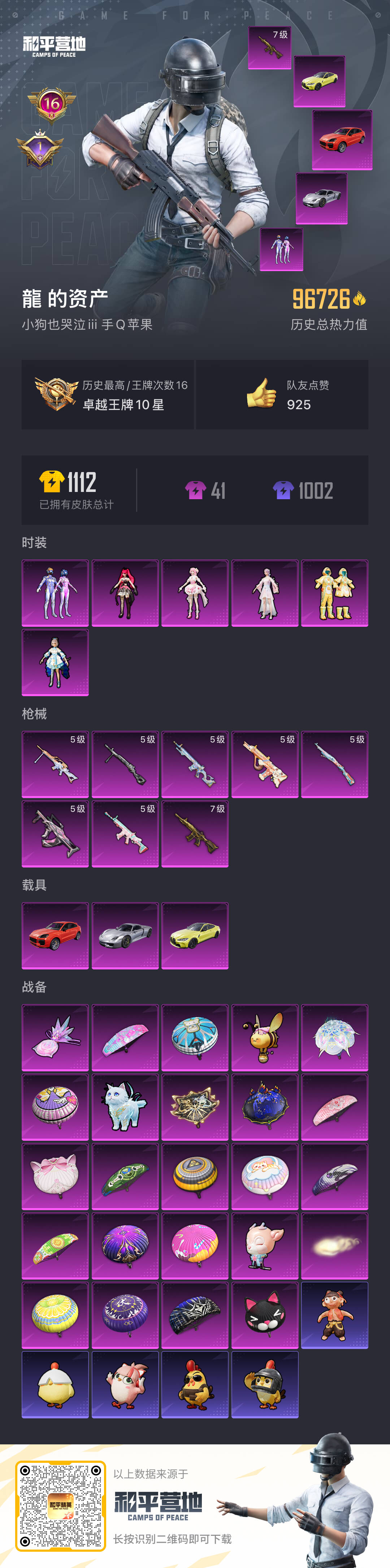 HPSJ3439573和平精英账号详情图4