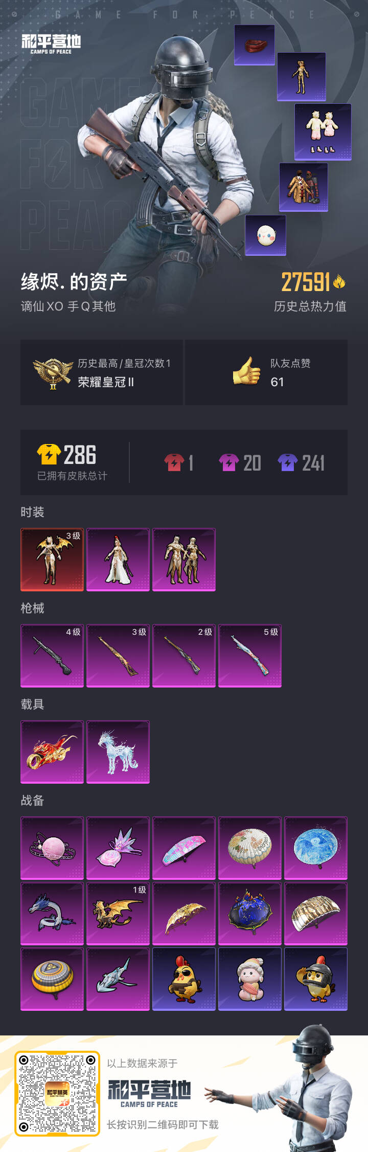 HPSJ3440327和平精英账号详情图3