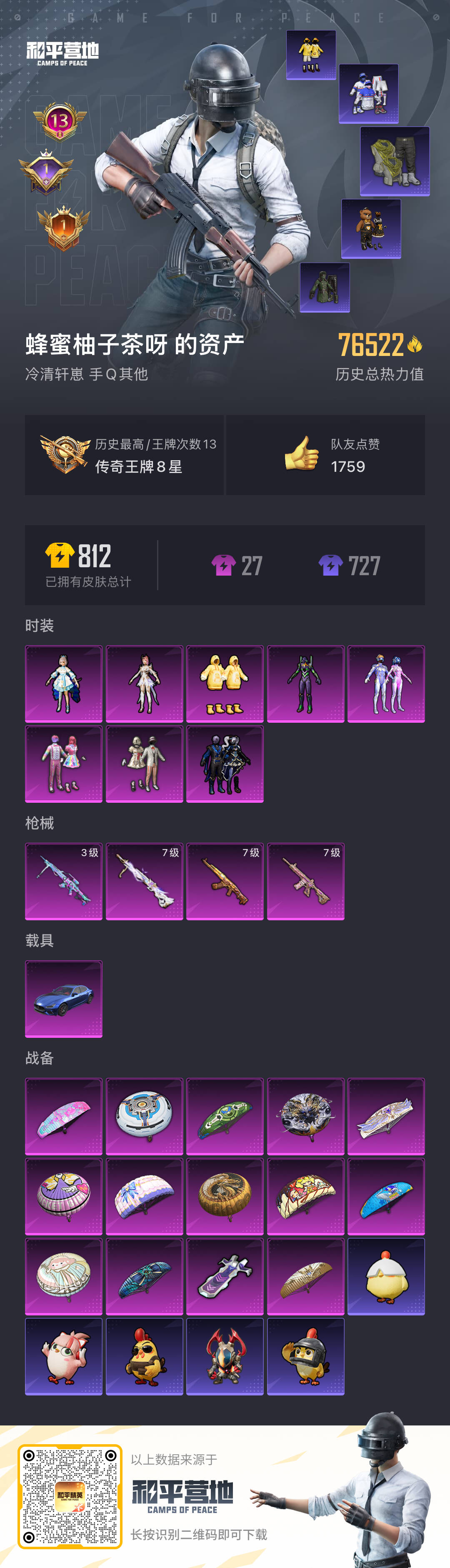 HPSJ3439756和平精英账号详情图4