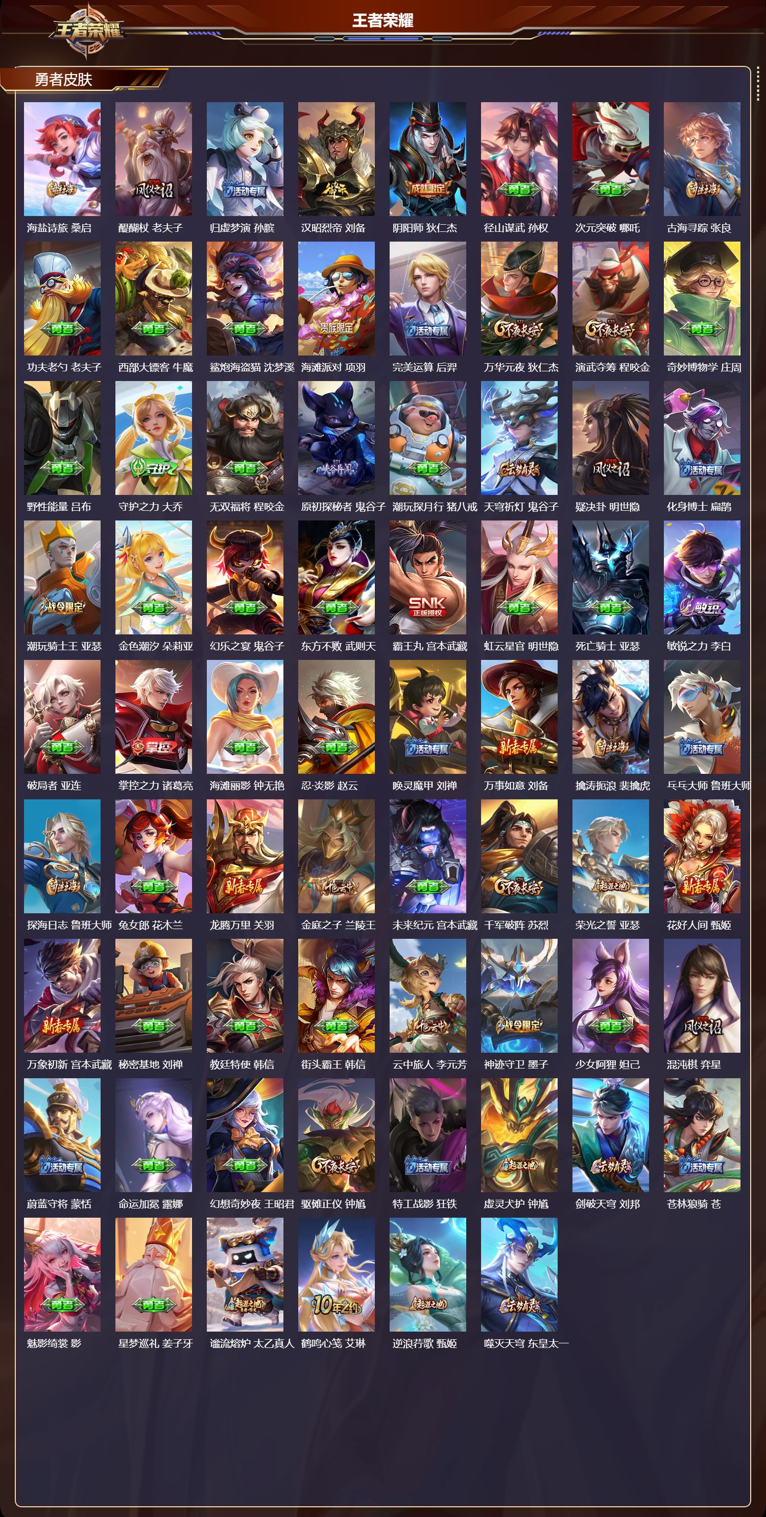 WZMK3453255王者荣耀账号详情图3