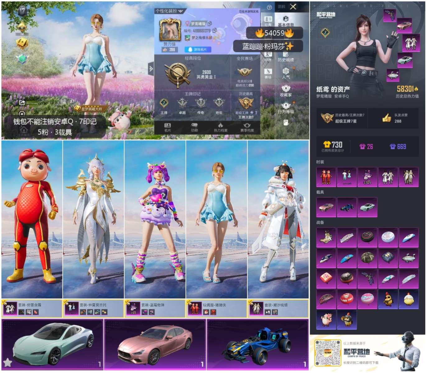 HPSJ3444838和平精英账号详情图4