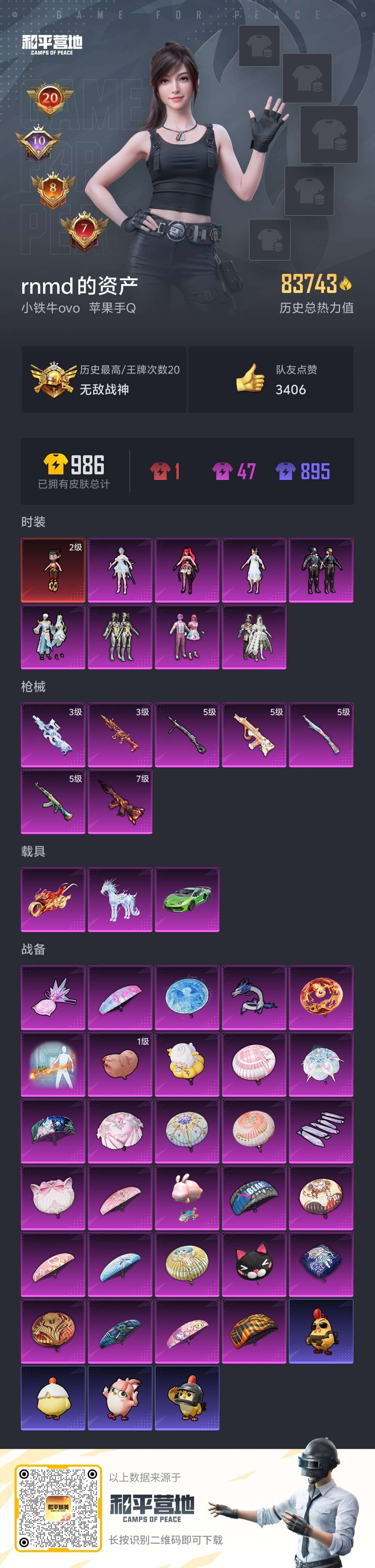 HPSJ3444839和平精英账号详情图4