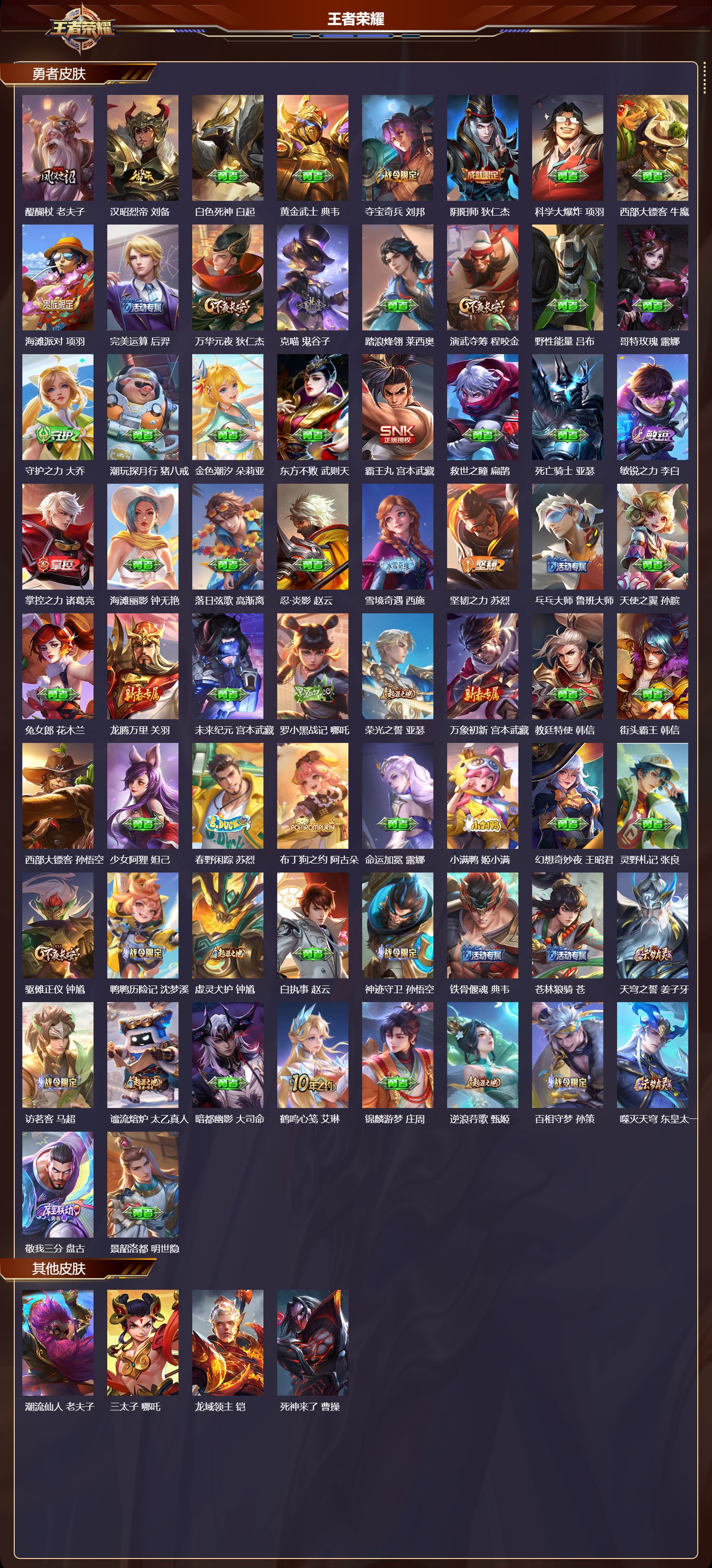 WZMK3453280王者荣耀账号详情图3