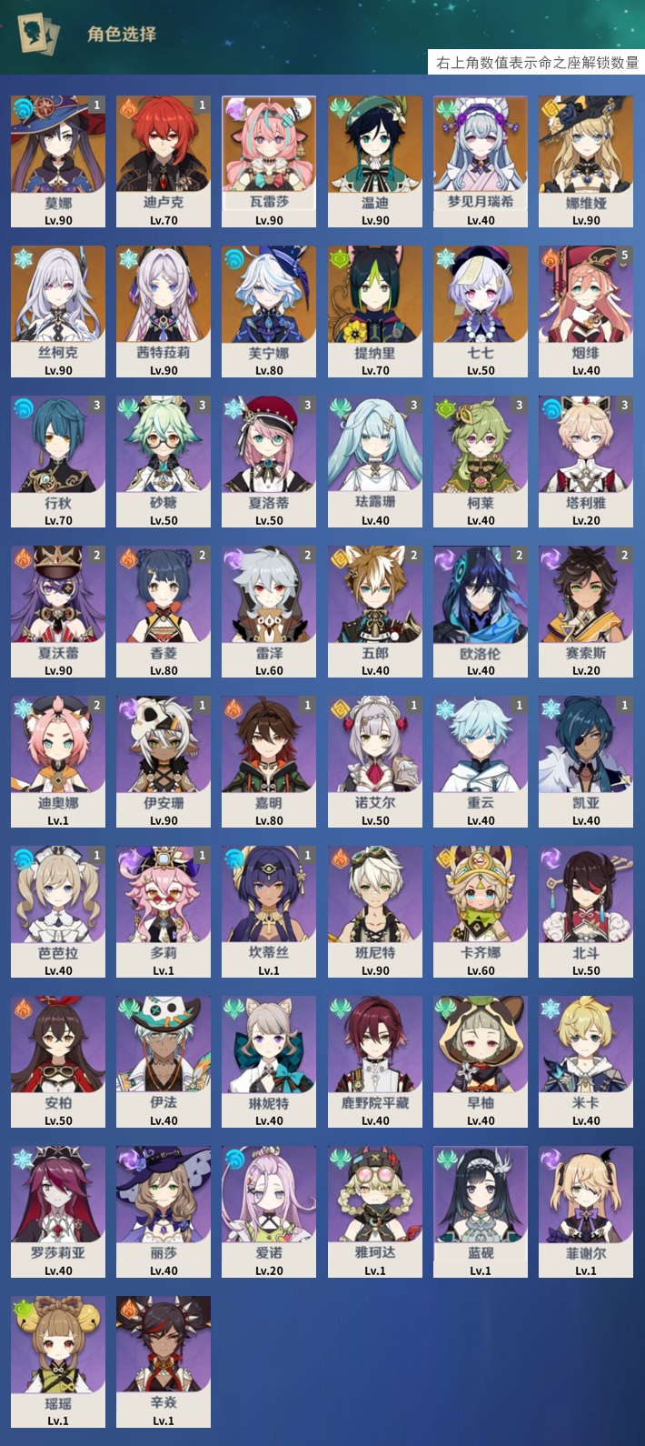 YSMK316845原神账号详情图3 YSMK316845原神账号详情图3