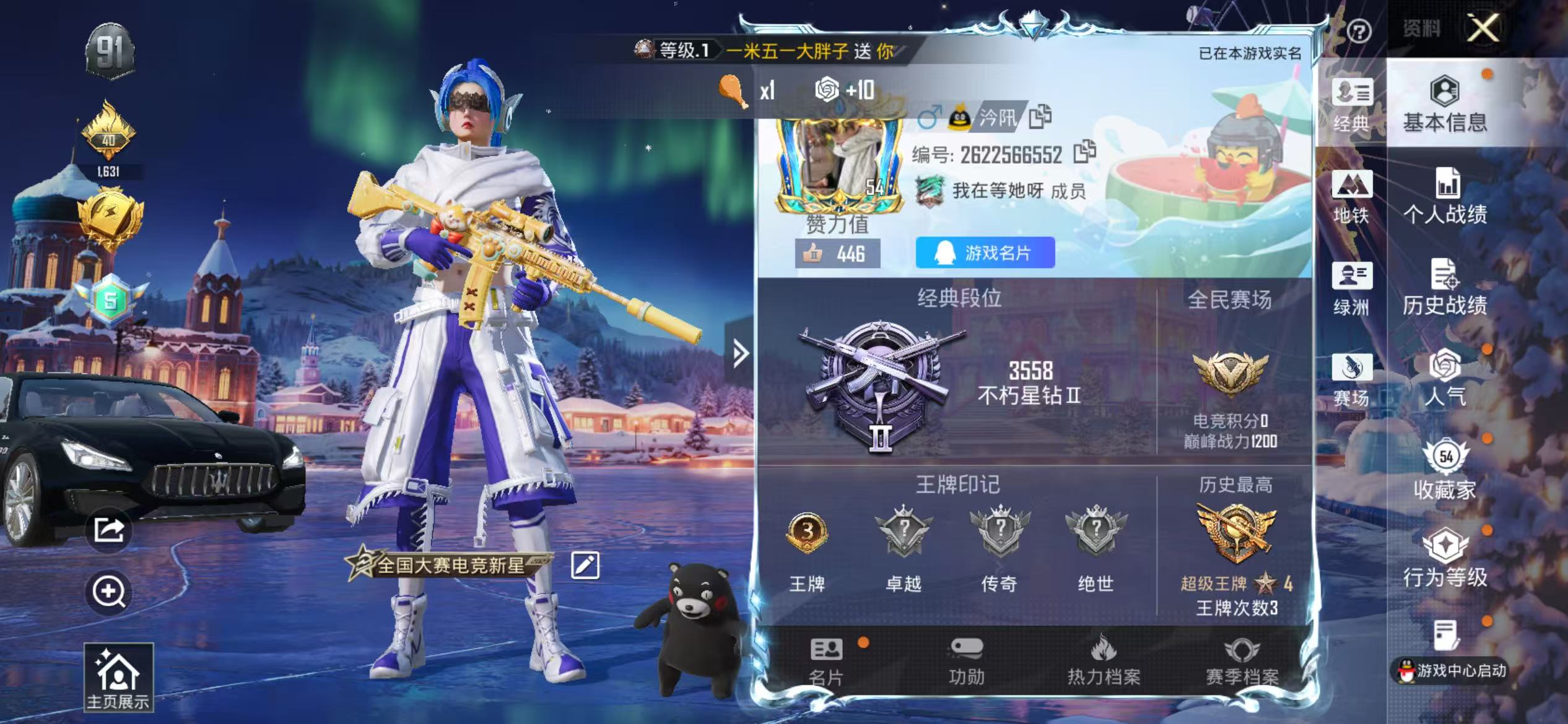 HPSJ3439664和平精英账号详情图2