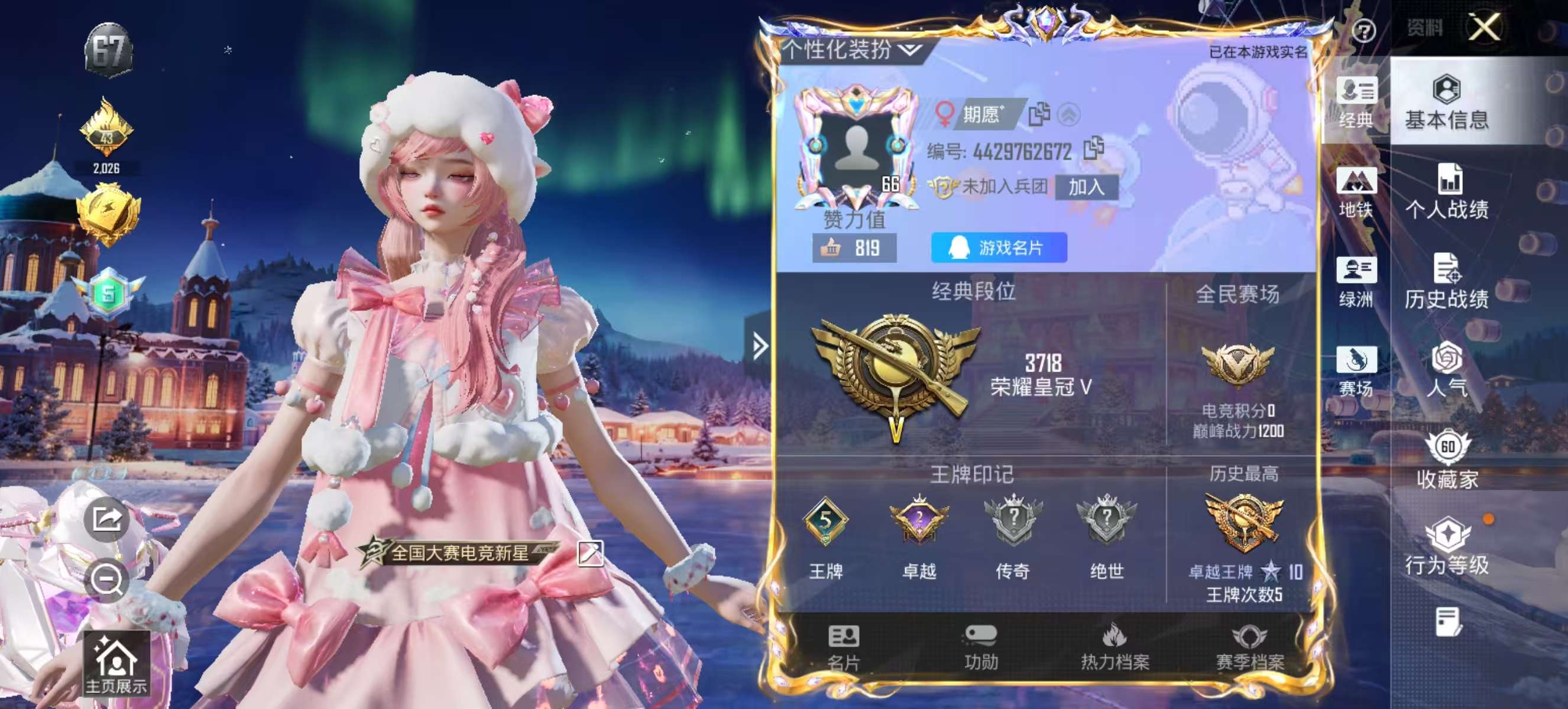 HPSJ3439582和平精英账号详情图2