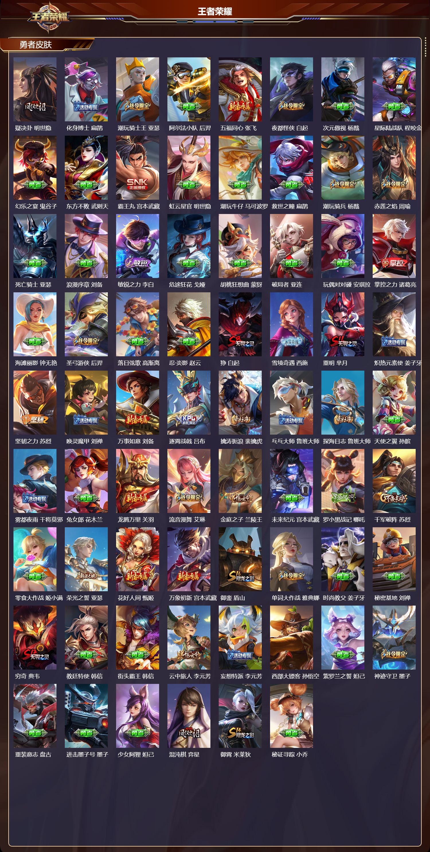 WZMK3453288王者荣耀账号详情图5