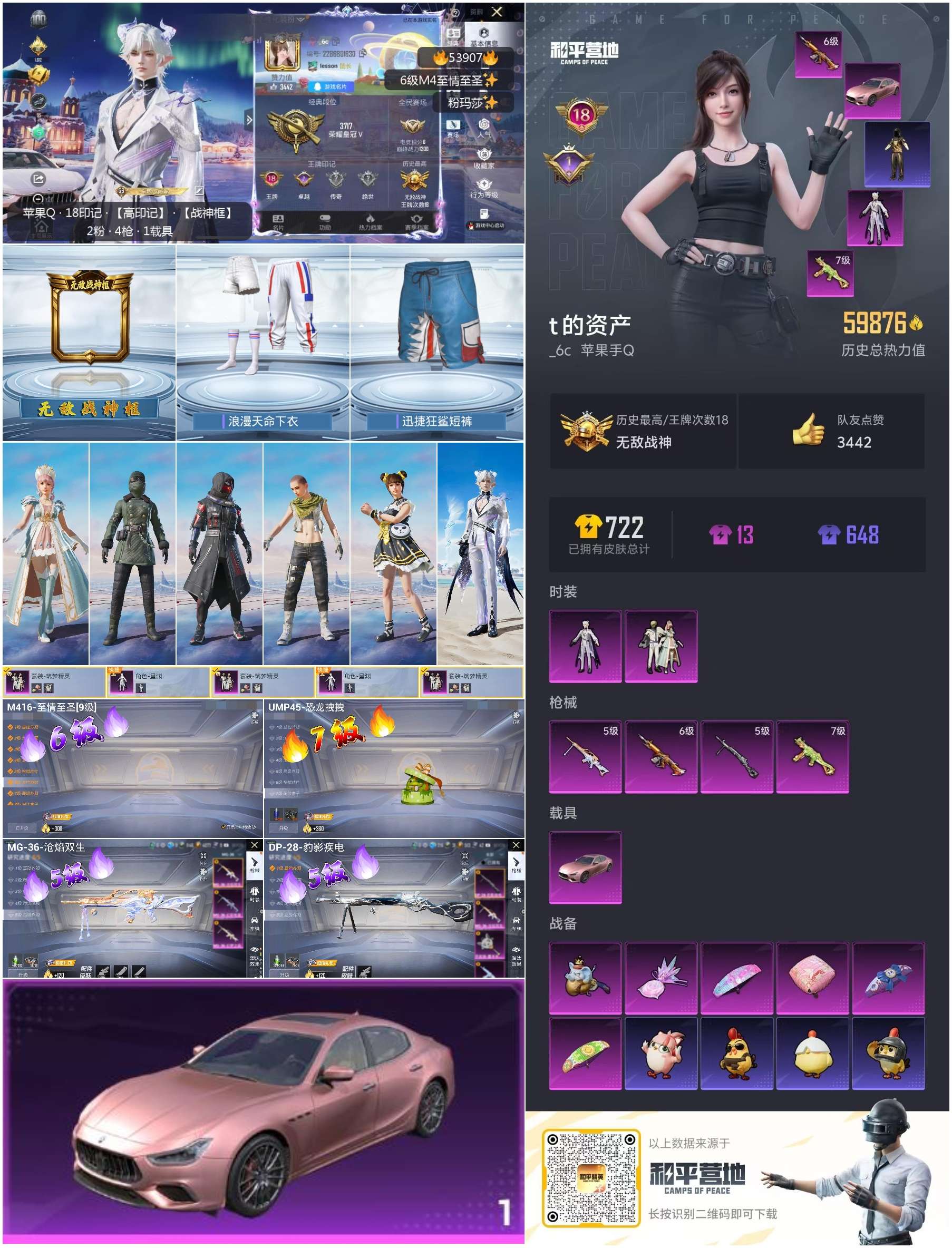 HPSJ3442309和平精英账号详情图3