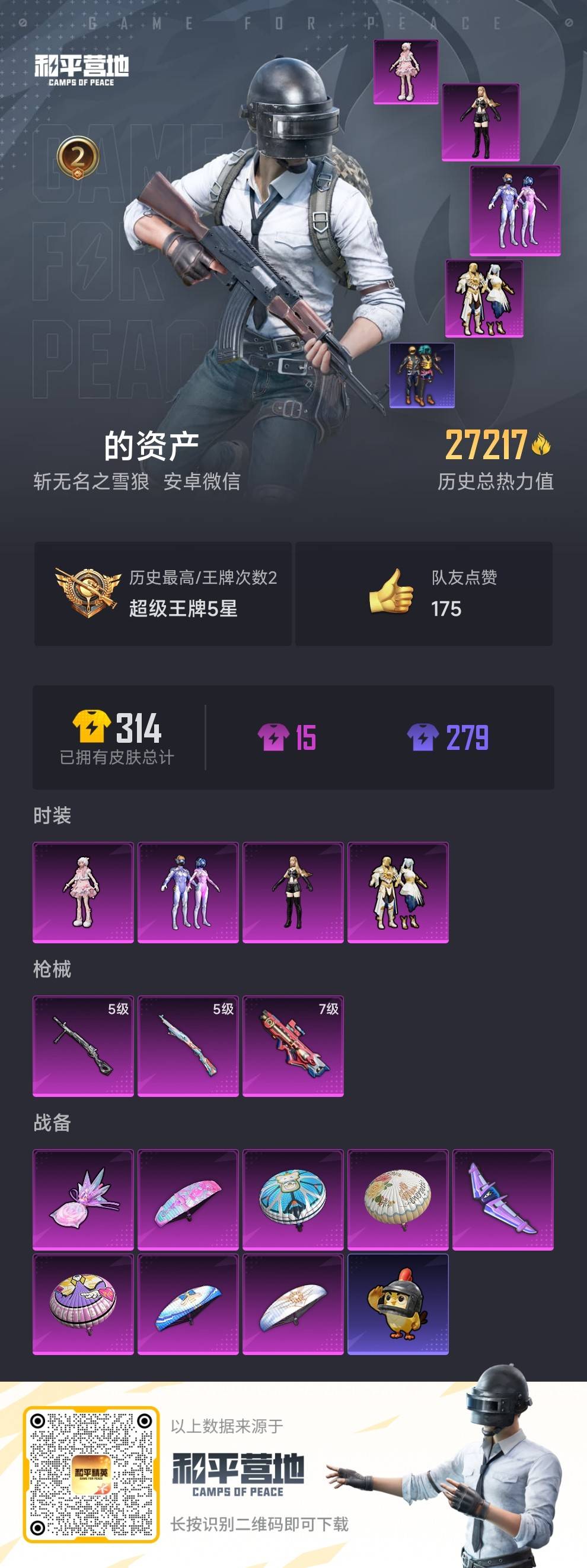 HPSJ3442104和平精英账号详情图3