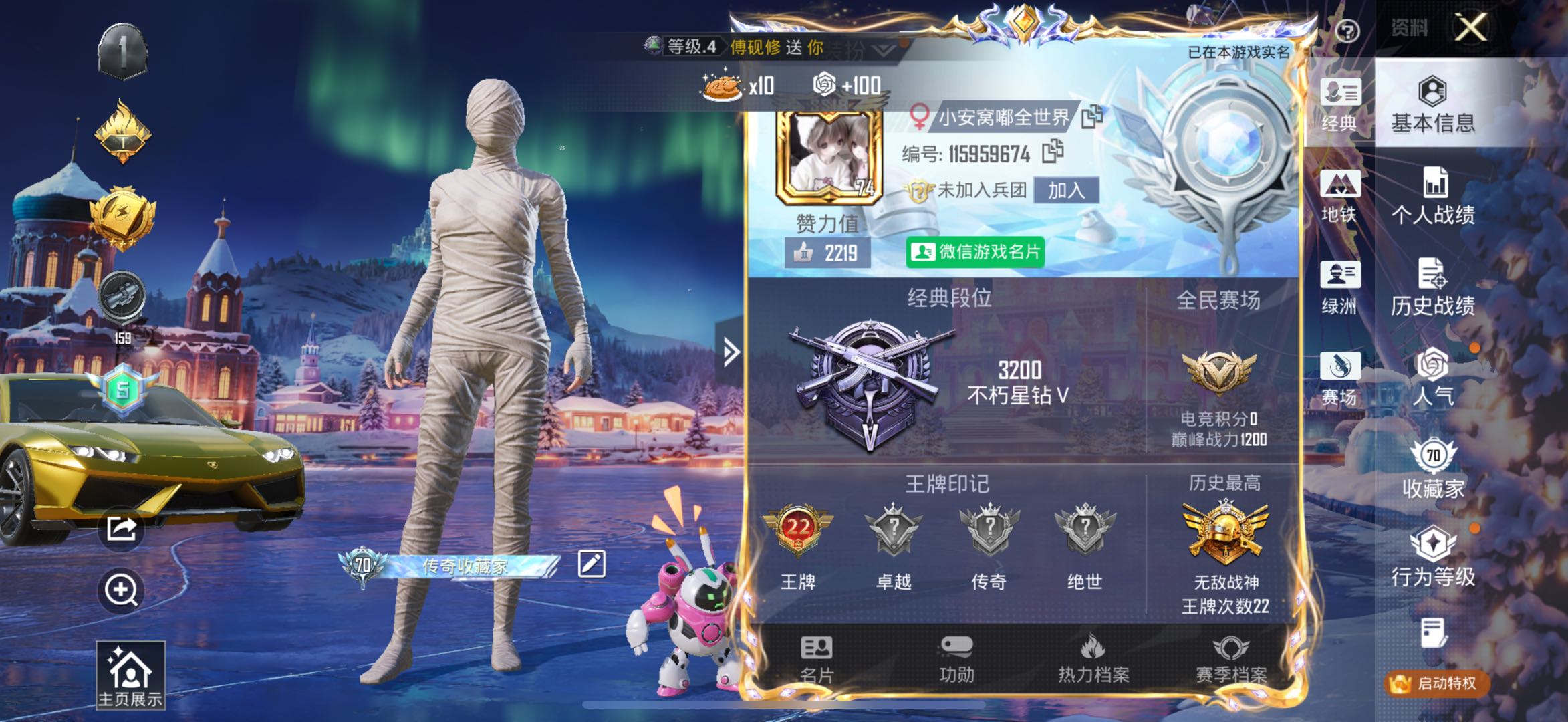 HPSJ3442473和平精英账号详情图3