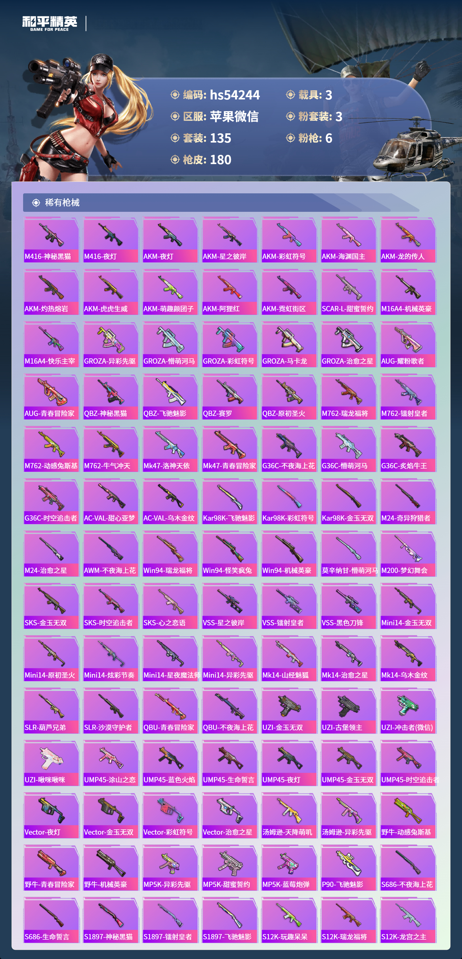 HPSJ3442427和平精英账号详情图7