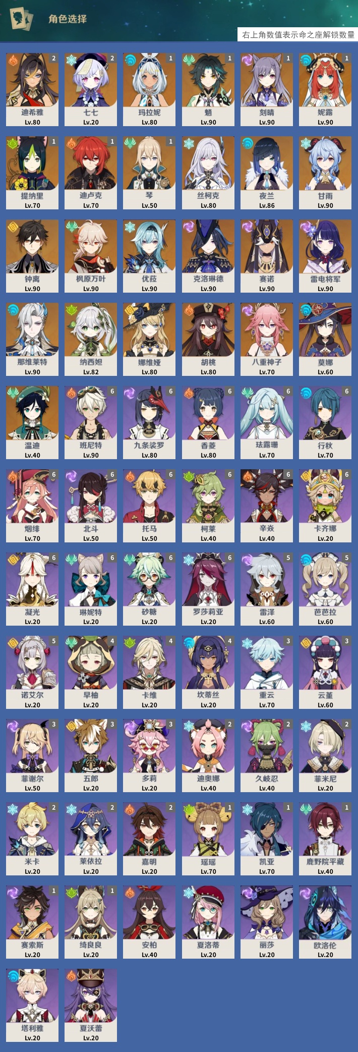 YSMK316867原神账号详情图3