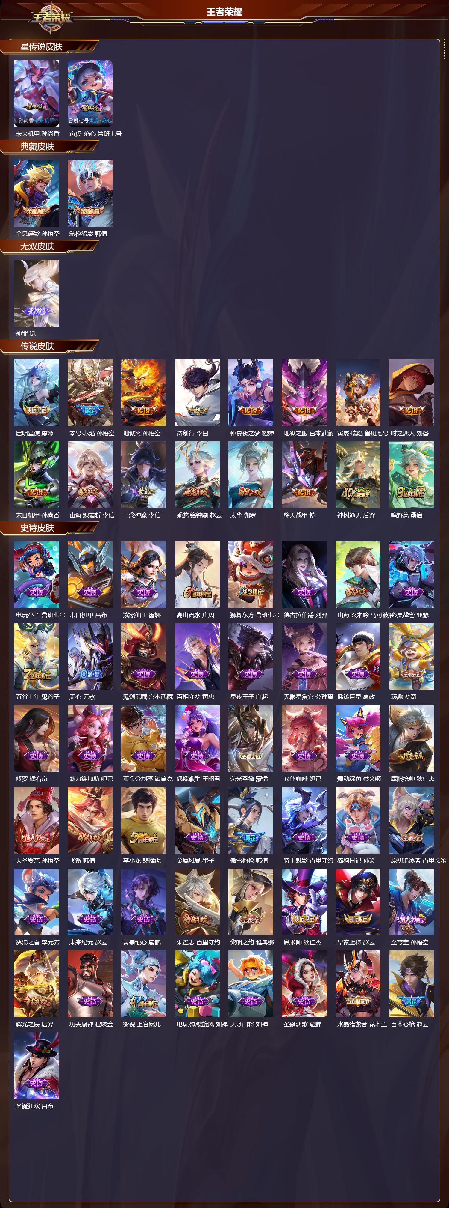 WZMK3457251王者荣耀账号详情图2