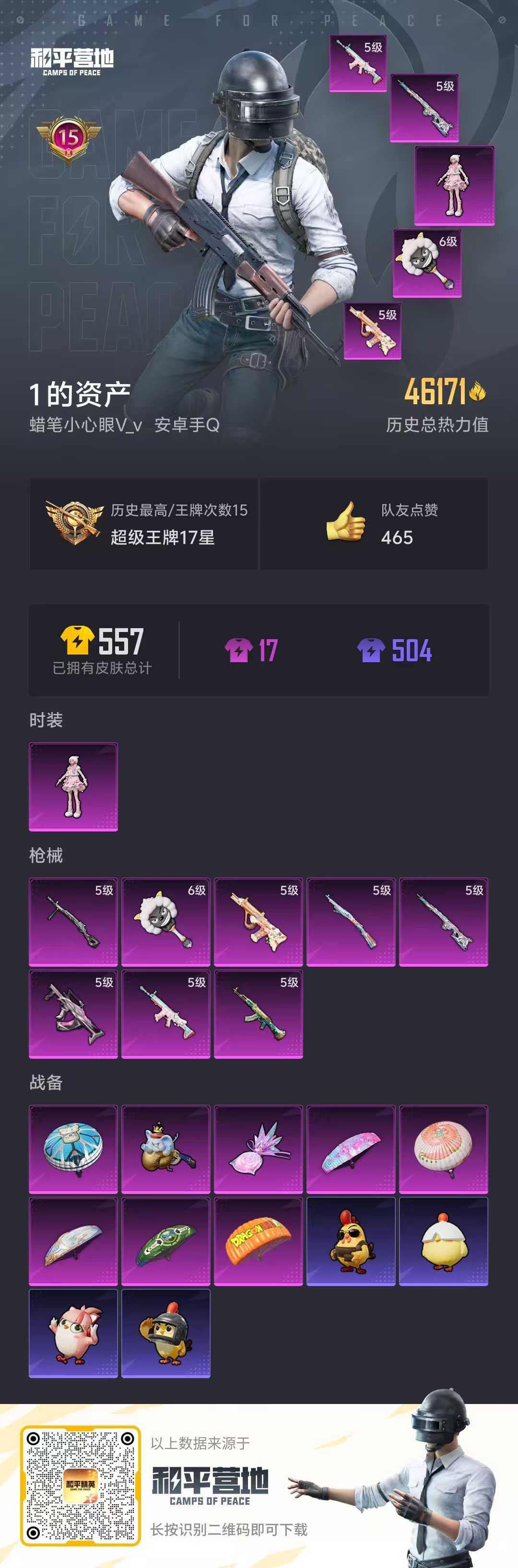 HPSJ3446134和平精英账号详情图3