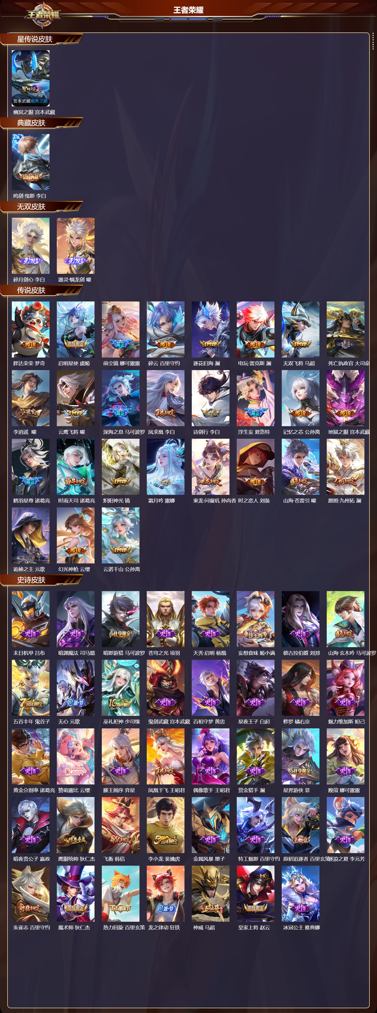 WZMK3457249王者荣耀账号详情图2