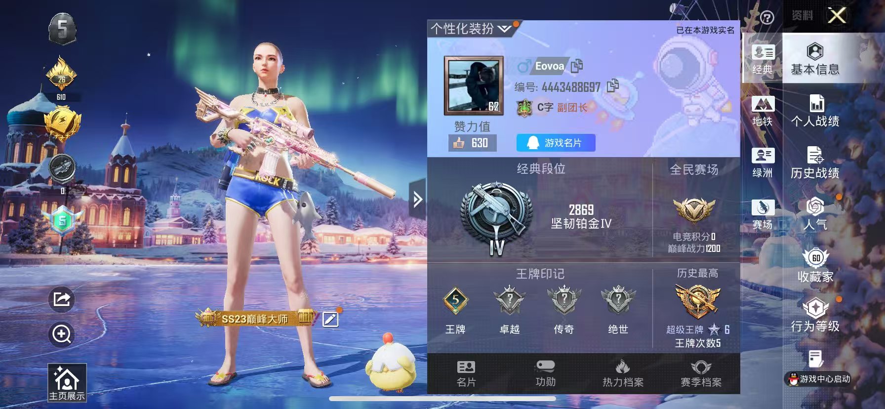 HPSJ3446150和平精英账号详情图2