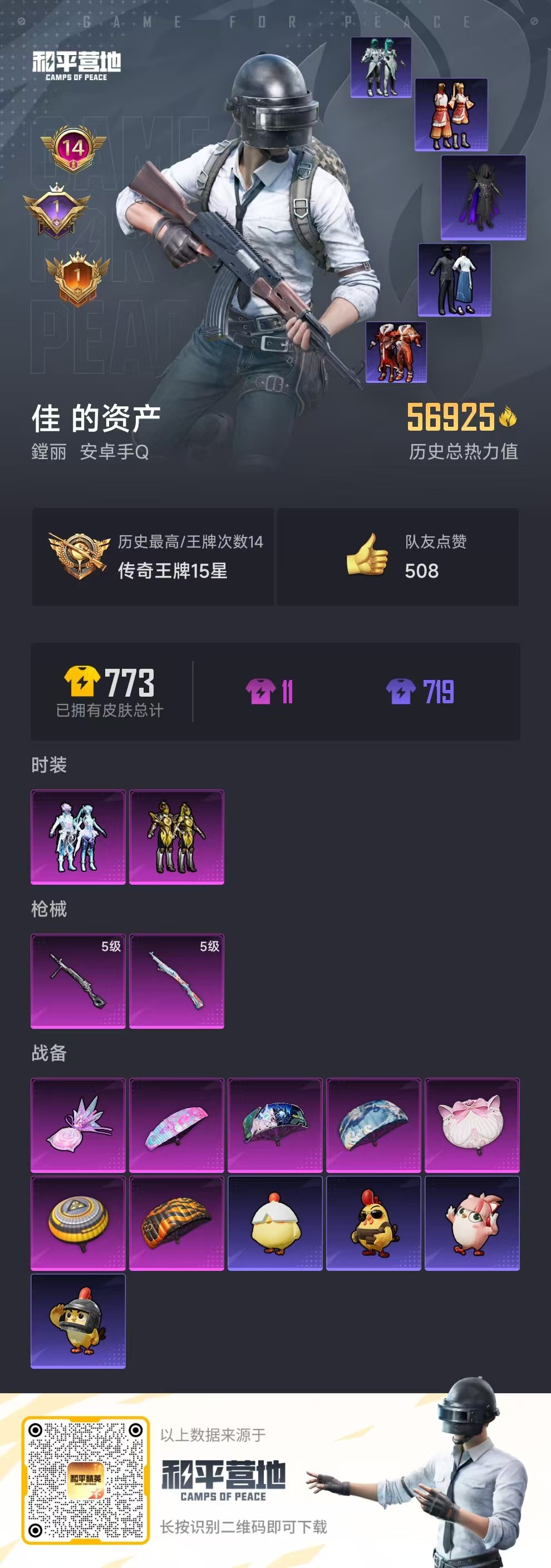 HPSJ3442511和平精英账号详情图3