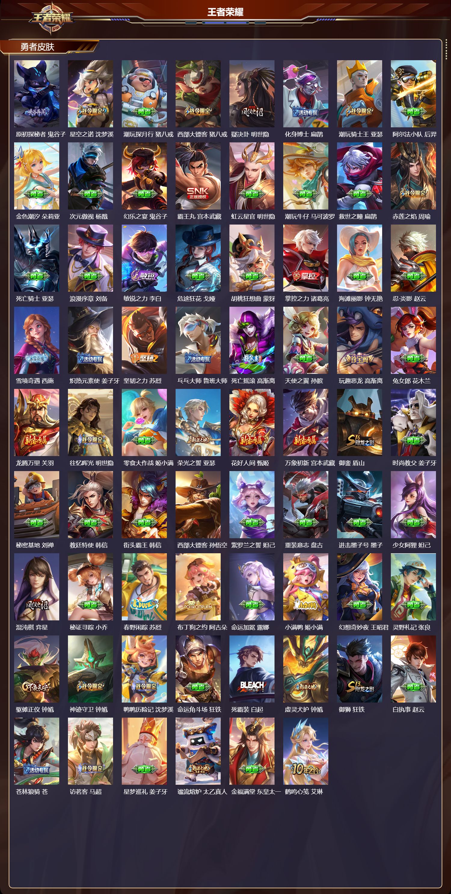 WZMK3457240王者荣耀账号详情图4