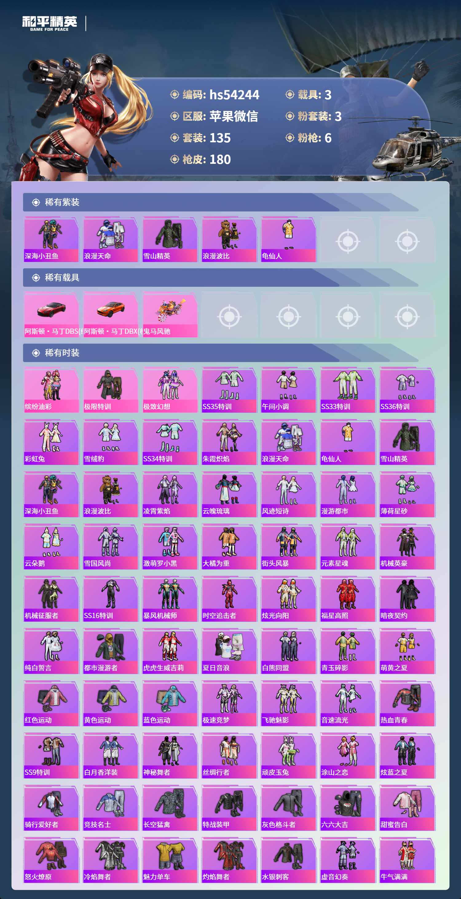 HPSJ3442427和平精英账号详情图5