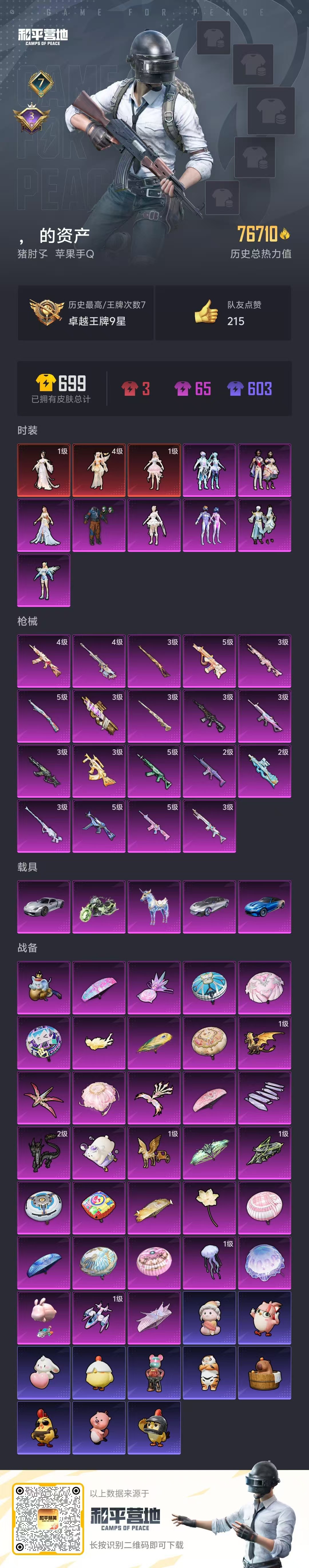 HPSJ3441926和平精英账号详情图4