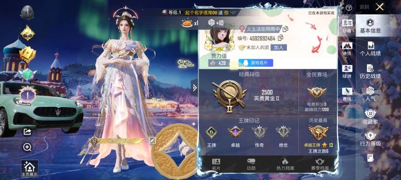 HPSJ3442550和平精英账号详情图2