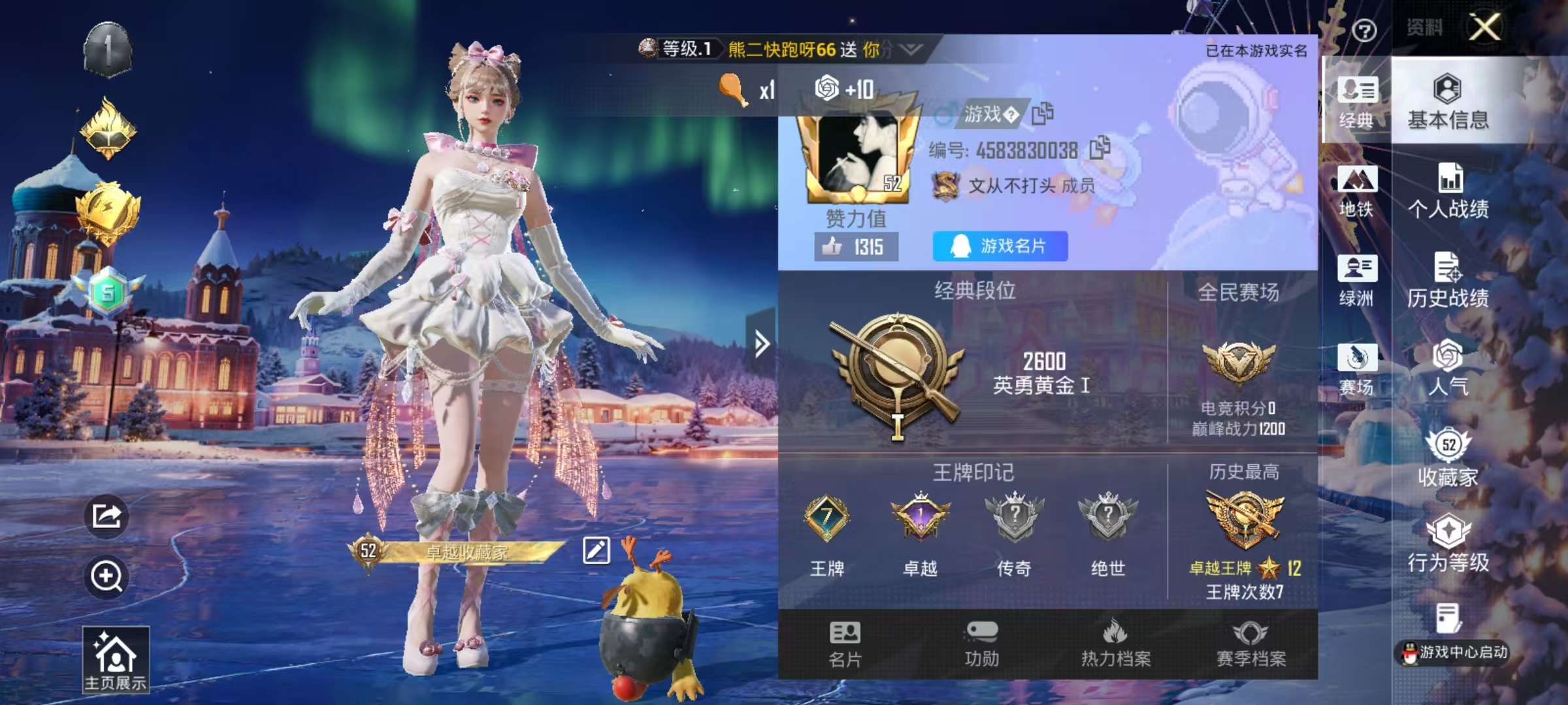 HPSJ3442504和平精英账号详情图2