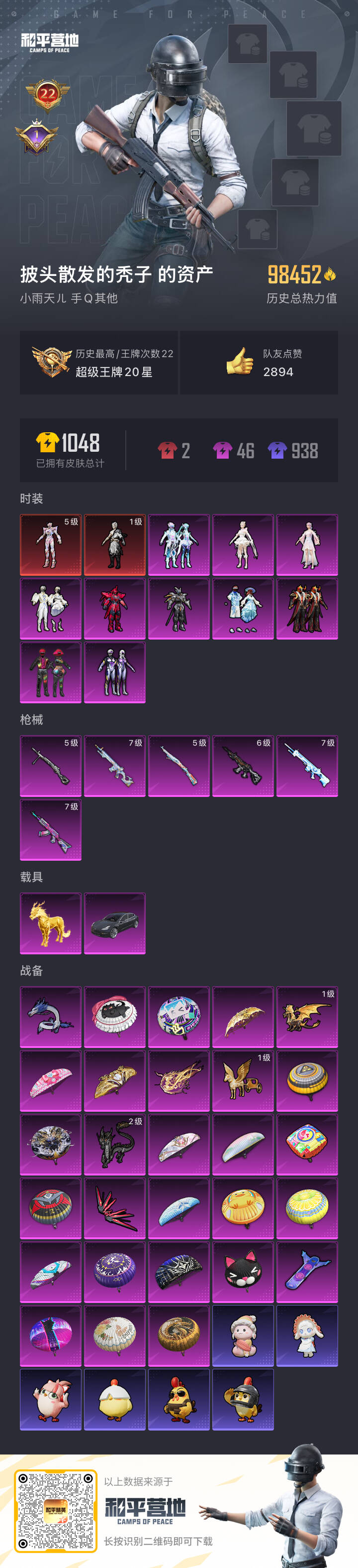 HPSJ3441912和平精英账号详情图4