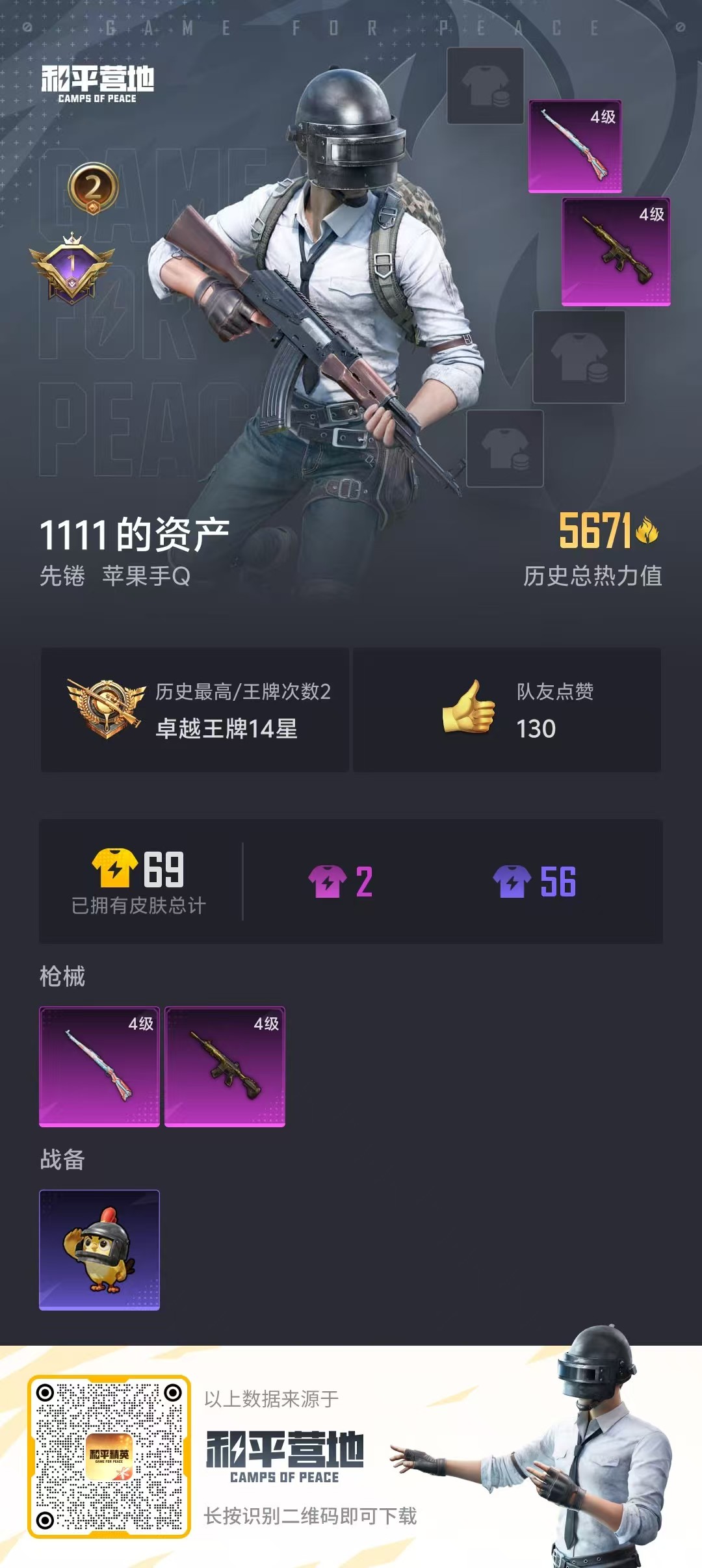 HPSJ3446135和平精英账号详情图4