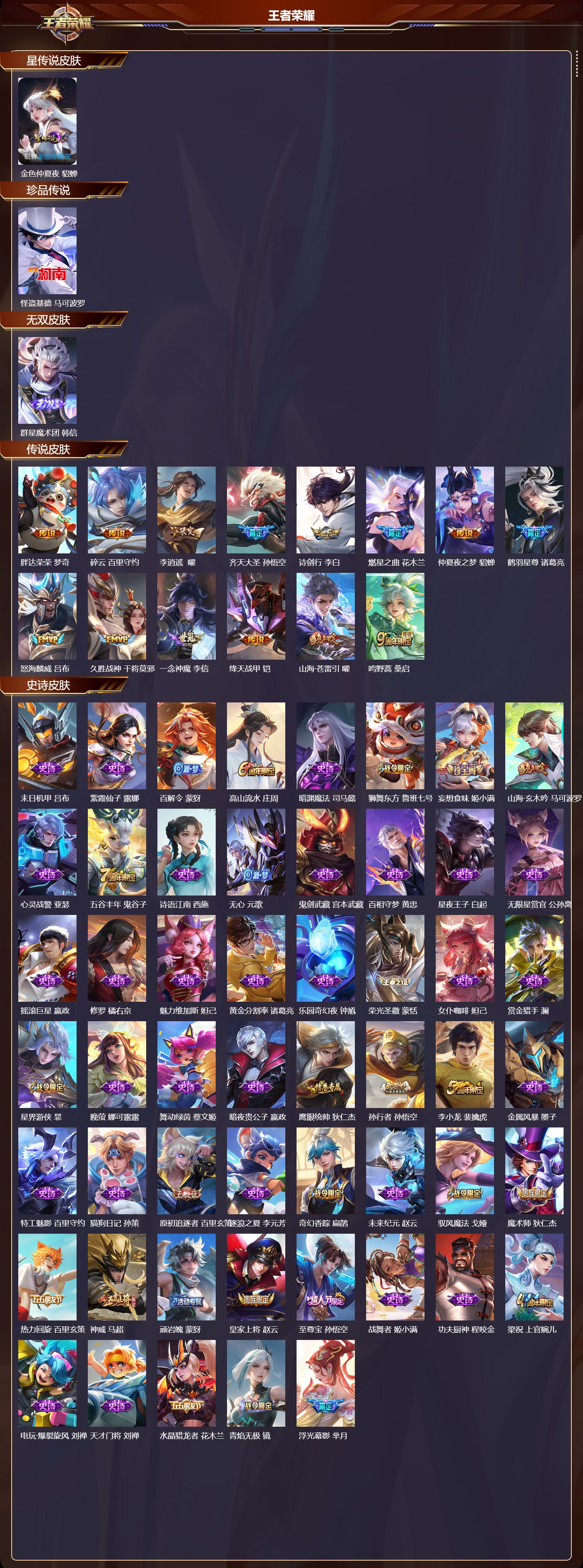 WZMK3463171王者荣耀账号详情图2