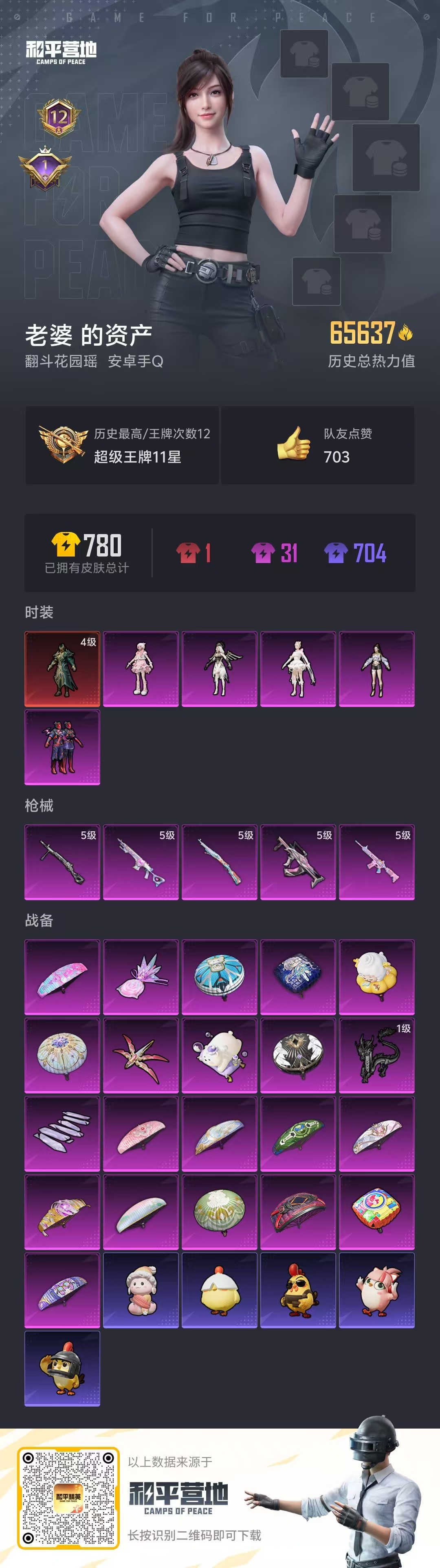 HPSJ3443572和平精英账号详情图3