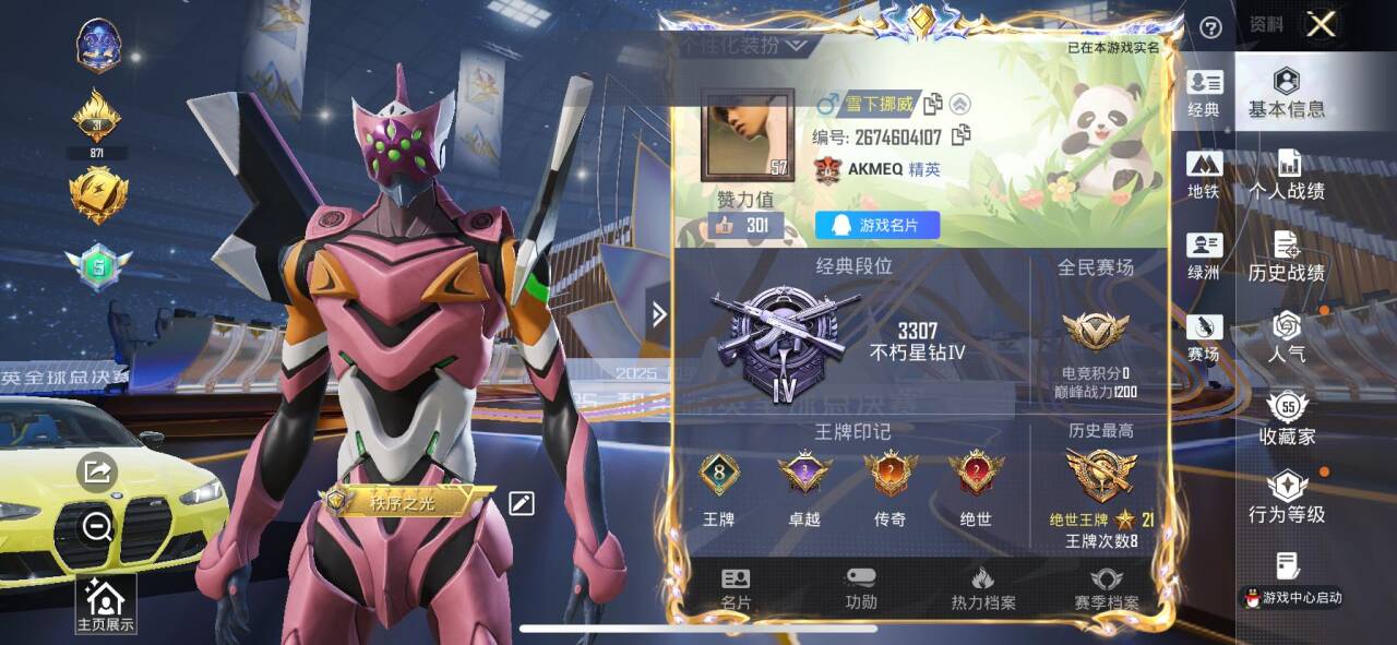 HPSJ3446156和平精英账号详情图2