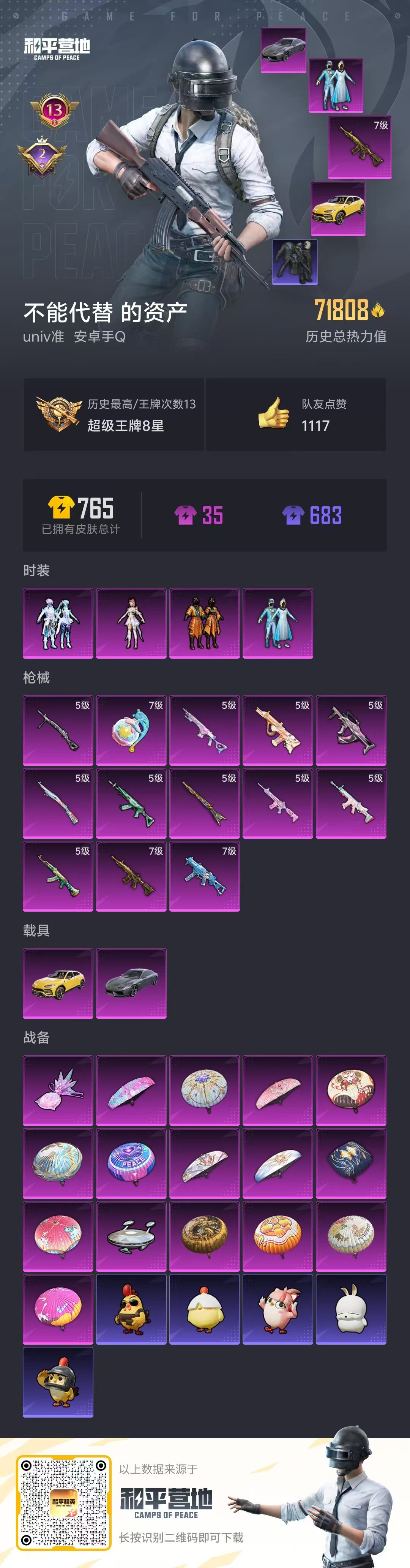 HPSJ3446172和平精英账号详情图2