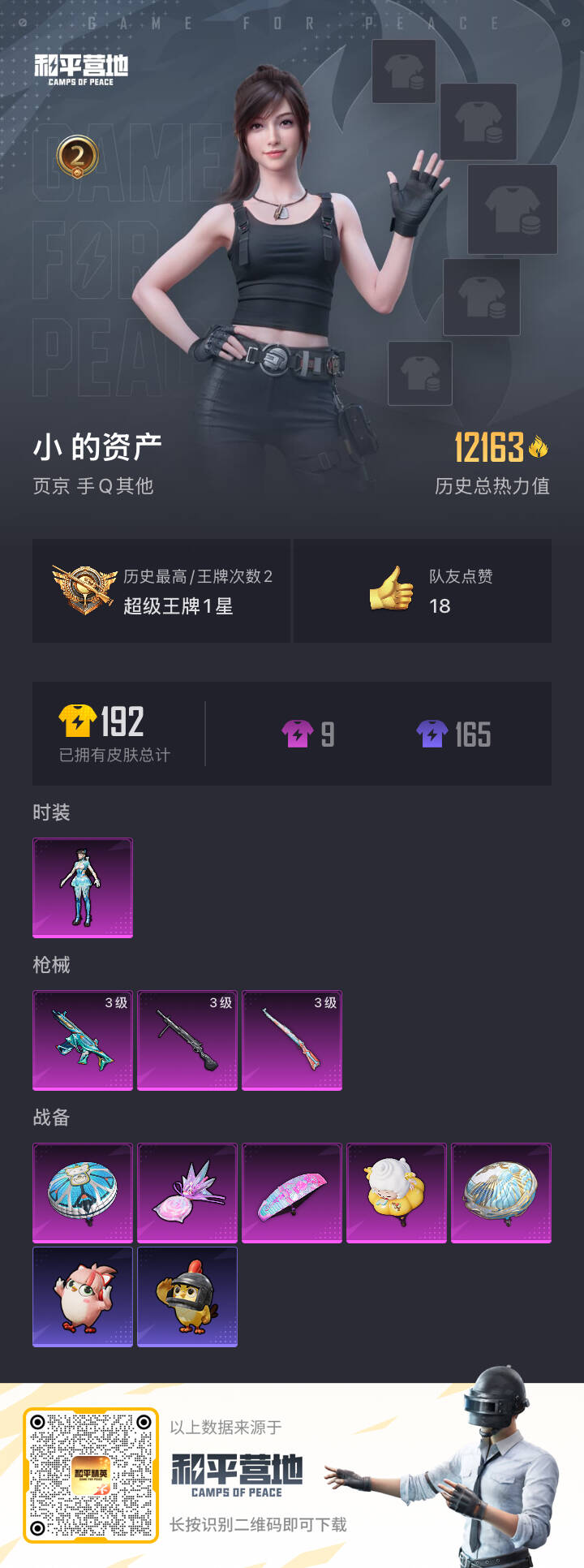 HPSJ3446157和平精英账号详情图3