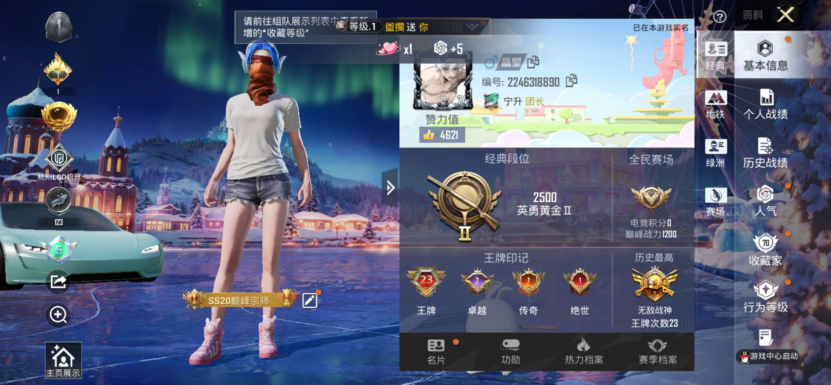 HPSJ3446168和平精英账号详情图3