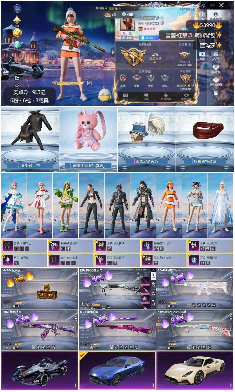 HPSJ3443605和平精英账号详情图4