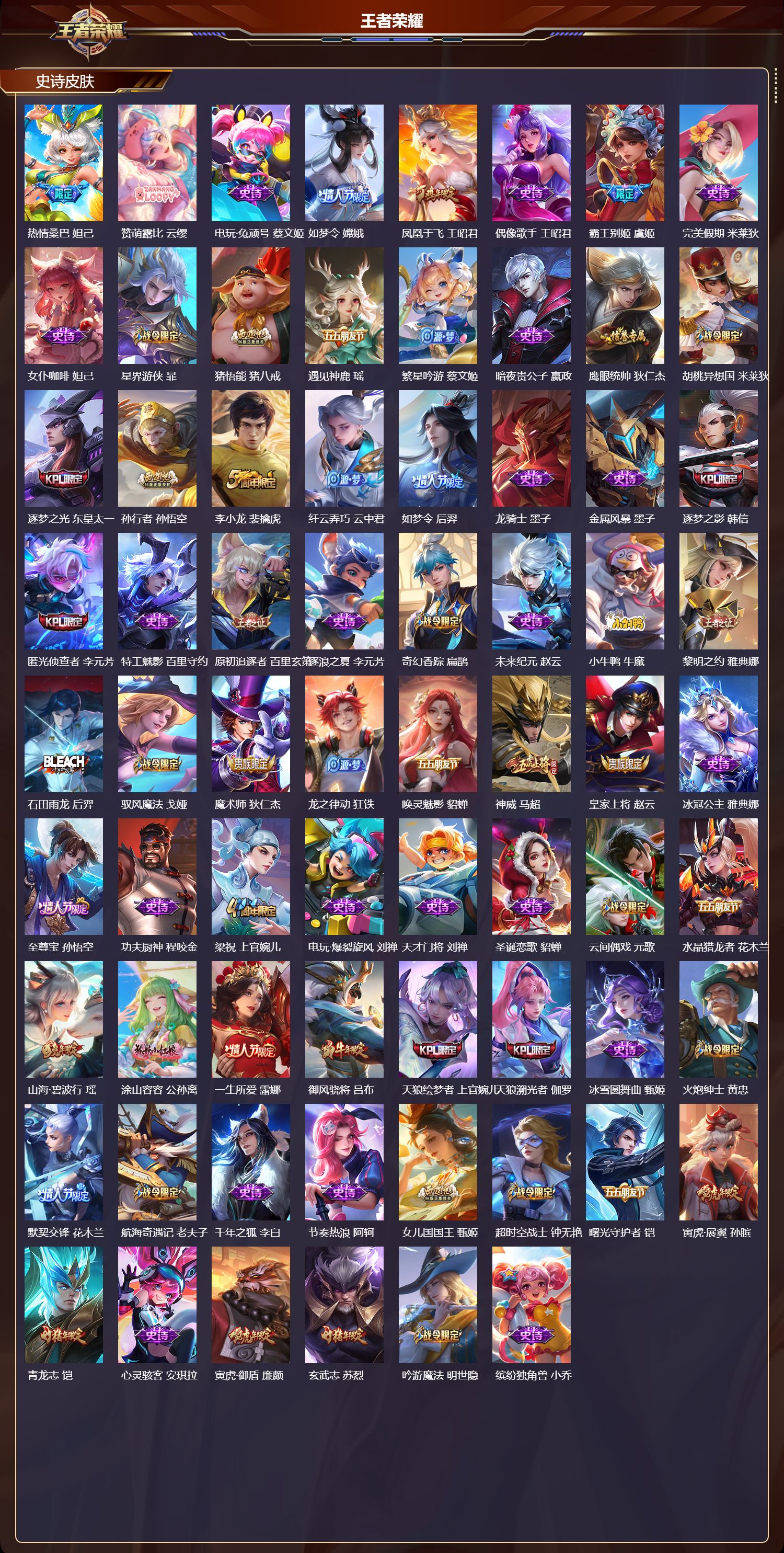 WZMK3463173王者荣耀账号详情图3