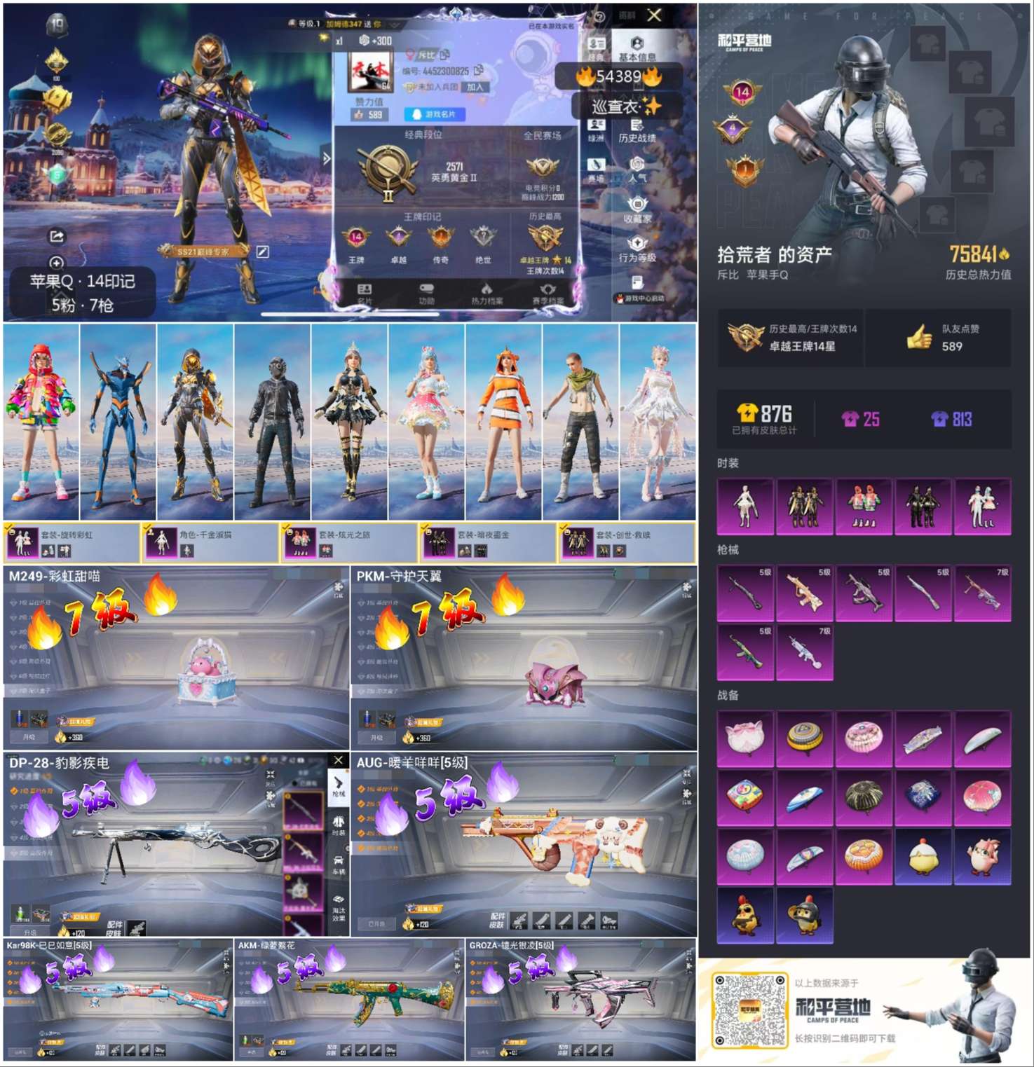 HPSJ3447922和平精英账号详情图2